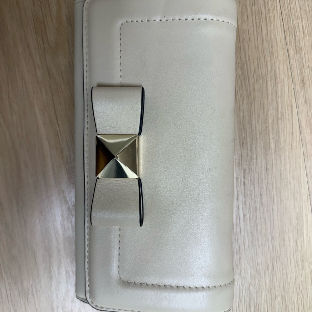 Kate Spade Cream Clutch with Gold Accent